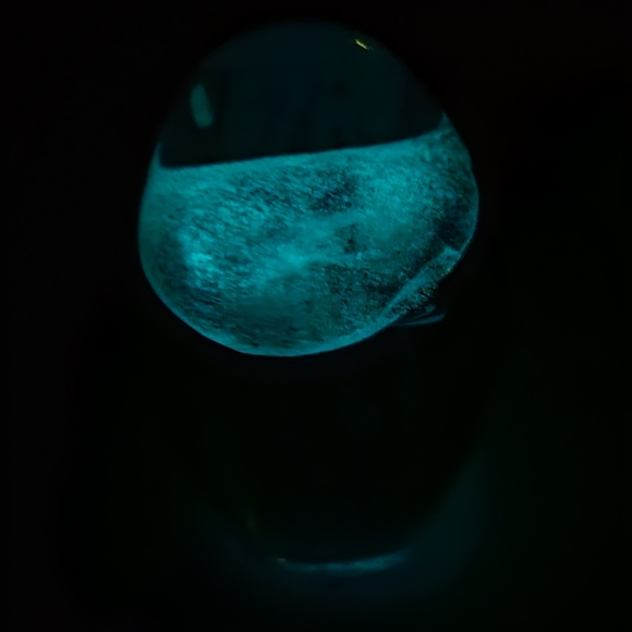 🕳️ Hand Blown Blue Jelly Fish Paperweight Art Piece (solid glass) - Picture 2 of 10